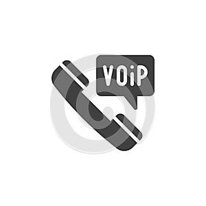 Internet telephony vector icon