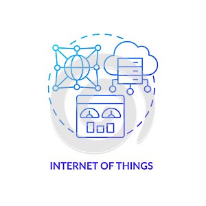 Internet of things blue gradient concept icon