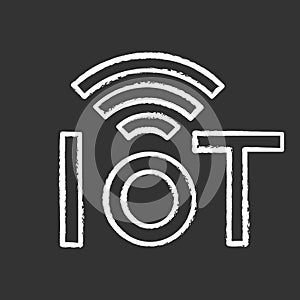 Internet of things chalk icon