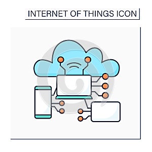 Internet of things color icon