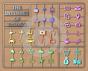 Internet of things concept illustration DIY frame