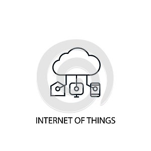 Internet of things concept line icon