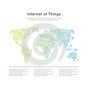 Internet of Things Concept with World Map