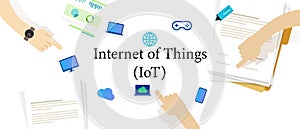 internet of things connection internet network modern artificial intelligence digital system