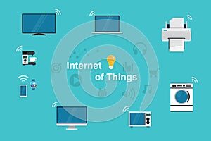 The internet of things design illustration