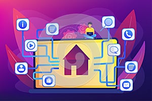 Internet of things flat vector illustration