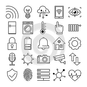 Internet of Things icon set vector isolated