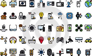 Internet of things icons High-Quality Vector Icons Collection with Editable Stroke. Ideal for Professional and Creative photo