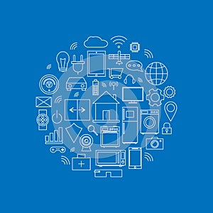 Internet of things icons set