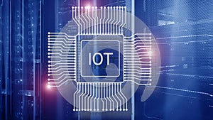 Internet of things IoT. Big Data Cloud Computing Network Technology concept