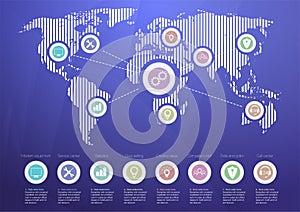 Internet of things IOT, cloud at center, devices and connectivity concepts on a network.