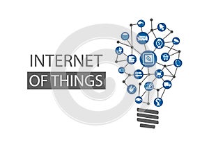 Internet of things (IOT) concept background. Vector illustration representing new innovative ideas