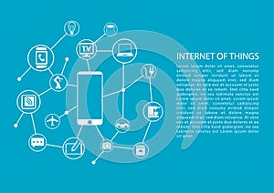 Rete informatica mondiale da cose ()  telefono collegato sul rete da dispositivi 