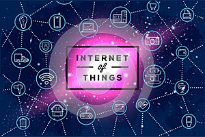 Internet of things IOT. Devices and connectivity concepts.