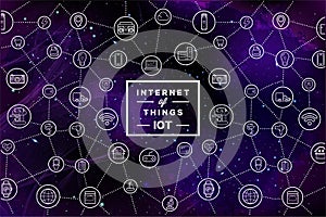 Internet of things IOT. Devices and connectivity concepts.