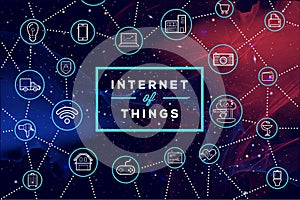 Internet of things IOT. Devices and connectivity concepts.