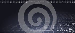 Internet of things IoT and networking concept for connected devices.