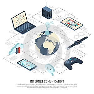 Internet Of Things Isometric Composition
