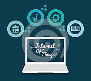 Internet of things. Online icon. Flat illustration , vector