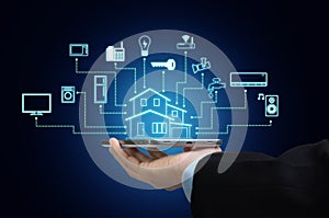 Internet of things and smart home concept photo