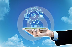 Internet of things and smart home concept