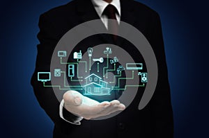 Internet of things and smart home concept