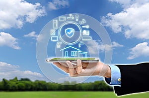 Internet of things and smart home concept