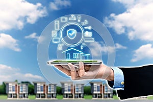 Internet of things and smart home concept