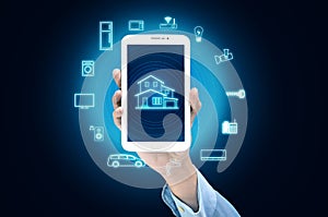 Internet of things and smart home concept