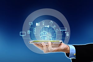 Internet of things and smart home concept