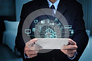 Internet of things and smart home concept