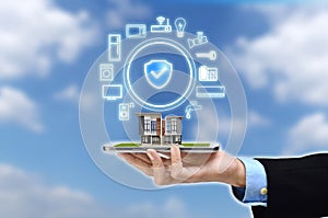 Internet of things and smart home concept