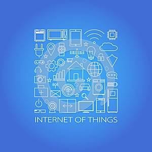 Internet of things and smart home illustration