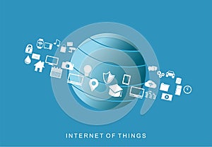 Internet of things. World technology abstract background