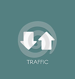 Internet traffic icon vector illustration
