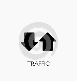 Internet traffic icon vector illustration