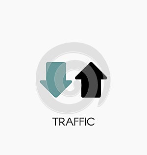 Internet traffic icon vector illustration