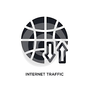 internet traffic isolated icon. simple element illustration from technology concept icons. internet traffic editable logo sign