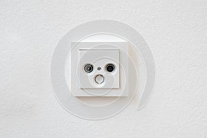 Internet and tv outlet , cable tv box socket