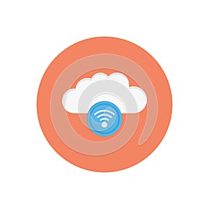 Internet vector flat colour icon