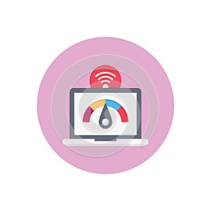 Internet vector flat colour icon