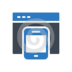 Internet  vector glyph color icon