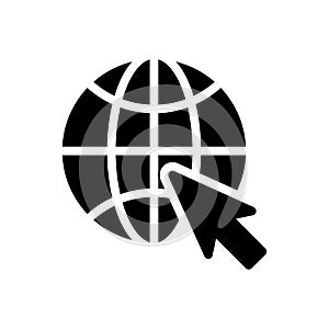 Internet vector glyph flat icon