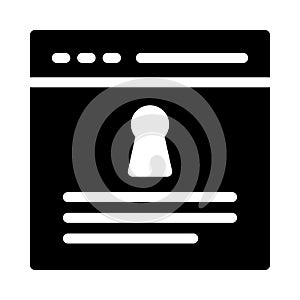 Internet vector glyph flat icon