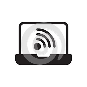 Internet vector glyph flat icon
