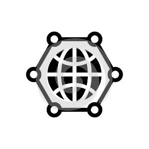 Internet vector glyph flat icon