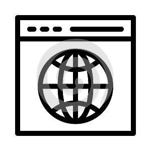 Internet vector. thin line    icon