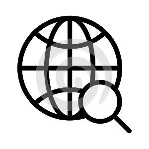 Internet vector thin line icon