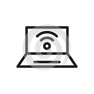 Internet vector thin line icon