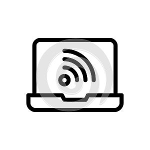 Internet vector thin line icon